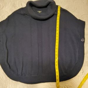 DKR Navy Sweater Poncho Vest